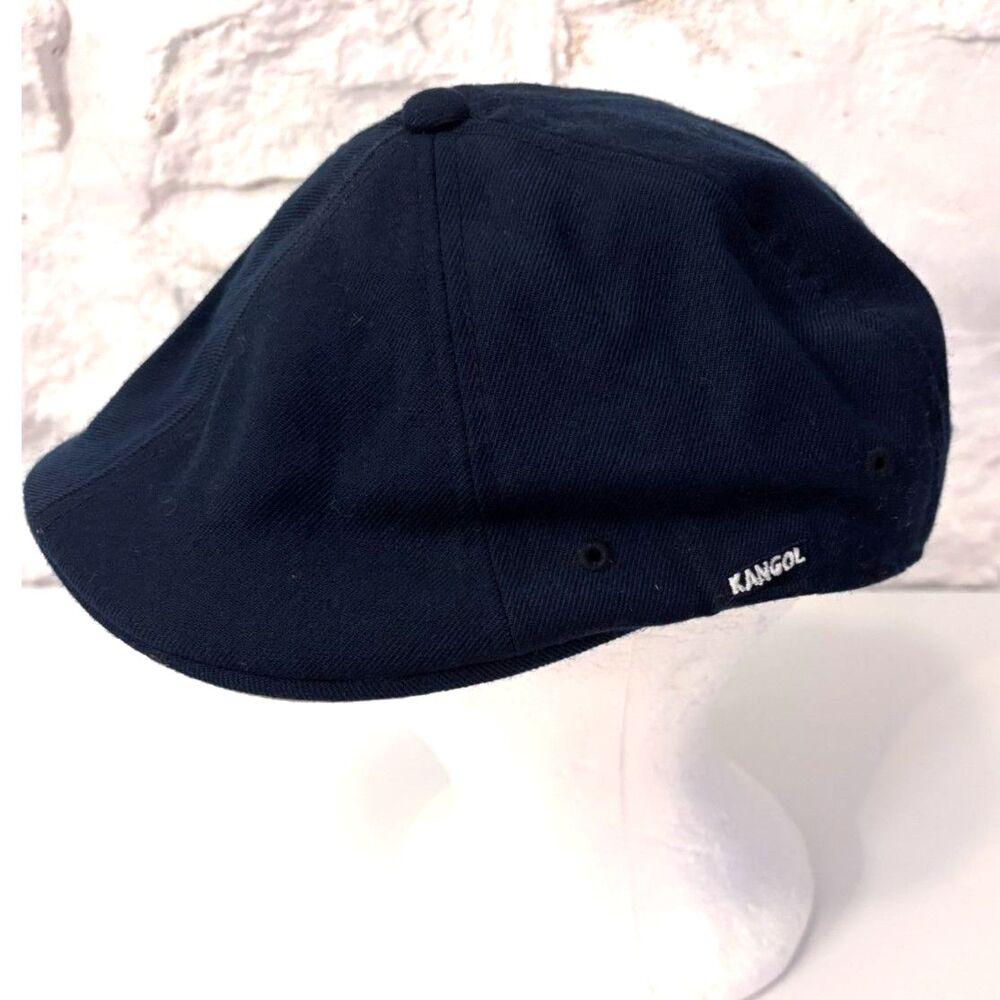 Kangol x Undefeated 504 Ivy Flat Cap Navy Born Not Made Cotton Newsboy Hat